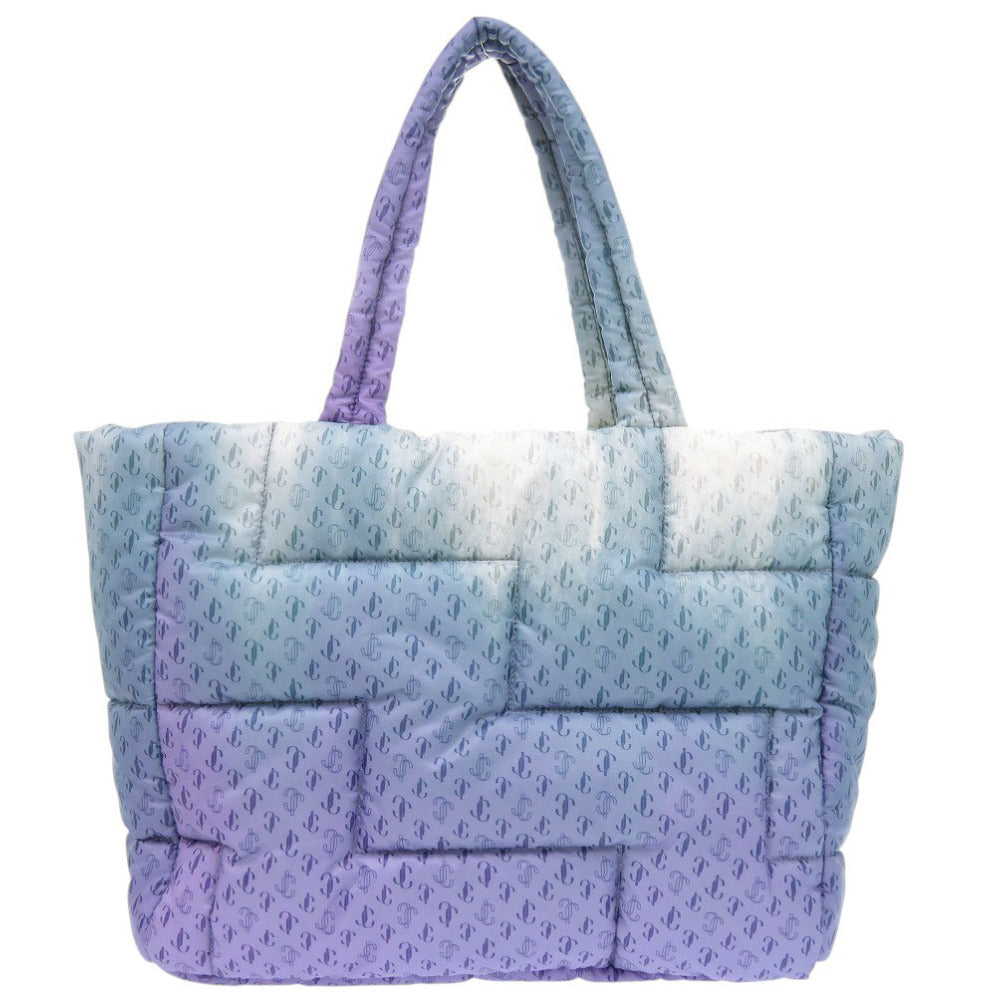新品同様 ジミーチュウ ラヤ ソフト ナイロン ブルー/パープル トートバッグ 青 紫 1714【中古】JIMMY CHOO