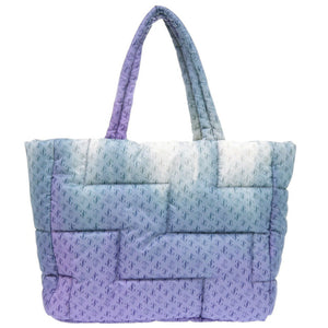 新品同様 ジミーチュウ ラヤ ソフト ナイロン ブルー/パープル トートバッグ 青 紫 1714【中古】JIMMY CHOO
