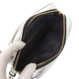 美品 バーバリー 1983チェック ウエストバッグ コットン ベージュ シルバー ボディバッグ 1716【中古】BURBERRY