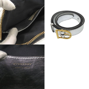 美品 バーバリー 1983チェック ウエストバッグ コットン ベージュ シルバー ボディバッグ 1716【中古】BURBERRY