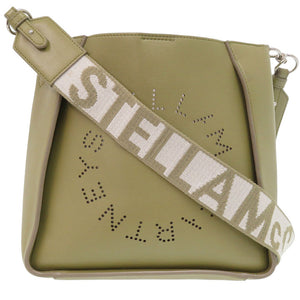 美品 ステラマッカートニー ロゴ 700073 ポリエステル グリーン ショルダーバッグ 緑 1757【中古】Stella McCartney