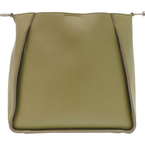 美品 ステラマッカートニー ロゴ 700073 ポリエステル グリーン ショルダーバッグ 緑 1757【中古】Stella McCartney