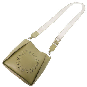 美品 ステラマッカートニー ロゴ 700073 ポリエステル グリーン ショルダーバッグ 緑 1757【中古】Stella McCartney