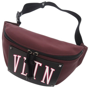 未使用 ヴァレンティノ ガラヴァーニ ナイロン ボルドー ウエストバッグ 1801【中古】Valentino Garavani