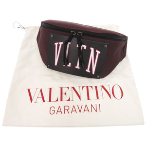 未使用 ヴァレンティノ ガラヴァーニ ナイロン ボルドー ウエストバッグ 1801【中古】Valentino Garavani