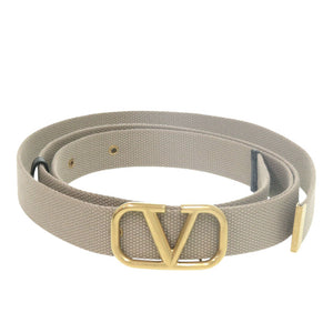 未使用 ヴァレンティノ ガラヴァーニ Vロゴ ベルト TY0T0R45TIB キャンバス ベージュ 1802【中古】Valentino Garavani