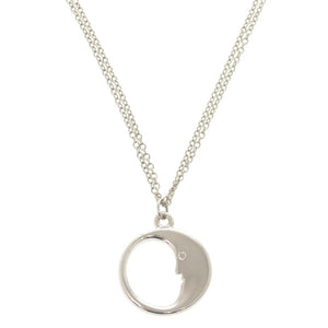 美品 ティファニー マンインザムーン ダブルチェーン シルバー925 ネックレス 1812【中古】TIFFANY&Co.