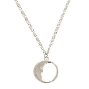 美品 ティファニー マンインザムーン ダブルチェーン シルバー925 ネックレス 1812【中古】TIFFANY&Co.