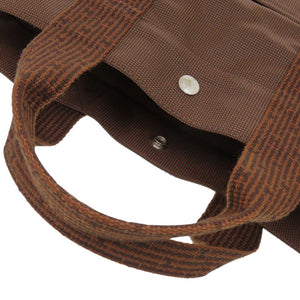 美品 エルメス エールライン トート MM キャンバス ブラウン トートバッグ 茶 1817【中古】HERMES メンズ