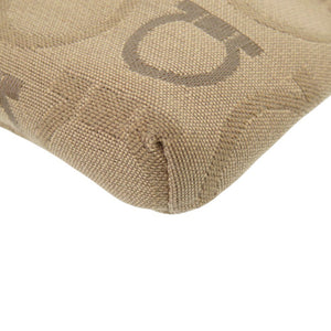 美品 サルヴァトーレフェラガモ ガンチーニ キャンバス ベージュ ボディバッグ ウエストバッグ 1818【中古】Salvatore Ferragamo