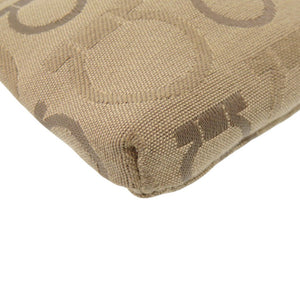 美品 サルヴァトーレフェラガモ ガンチーニ キャンバス ベージュ ボディバッグ ウエストバッグ 1818【中古】Salvatore Ferragamo