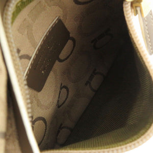 美品 サルヴァトーレフェラガモ ガンチーニ キャンバス ベージュ ボディバッグ ウエストバッグ 1818【中古】Salvatore Ferragamo