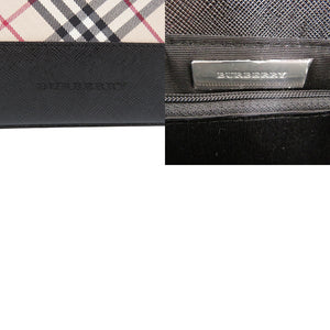 新品同様 バーバリー ノバチェック ハンドバッグ ファブリック レザー ベージュ 1819【中古】BURBERRY