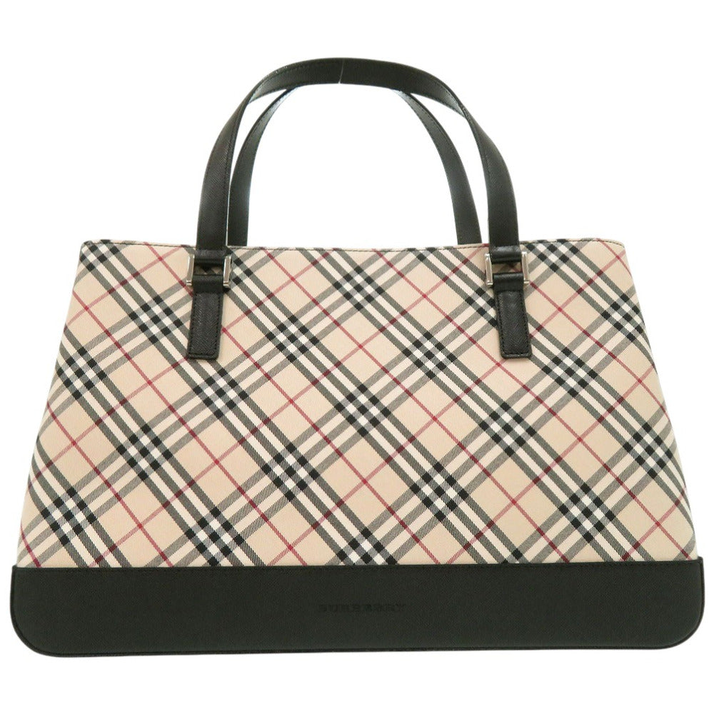新品同様 バーバリー ノバチェック ハンドバッグ ファブリック レザー ベージュ 1819【中古】BURBERRY