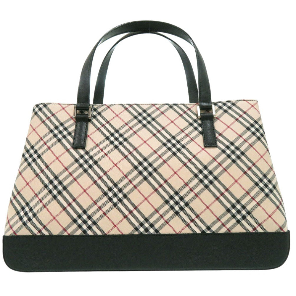 新品同様 バーバリー ノバチェック ハンドバッグ ファブリック レザー ベージュ 1819【中古】BURBERRY