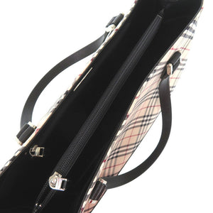 新品同様 バーバリー ノバチェック ハンドバッグ ファブリック レザー ベージュ 1819【中古】BURBERRY