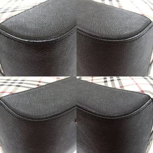 新品同様 バーバリー ノバチェック ハンドバッグ ファブリック レザー ベージュ 1819【中古】BURBERRY