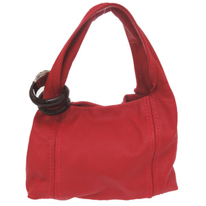 美品 ジミーチュウ サバ ホーボーバッグ スネイク レザー レッド ショルダーバッグ 1820【中古】JIMMY CHOO