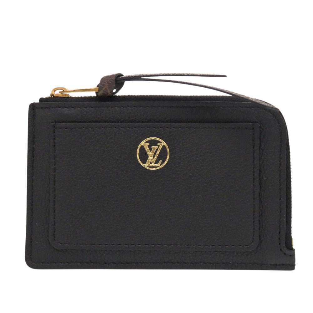 未使用 ルイ ヴィトン ポルトカルト ロウキー M14550 レザー ブラック カードケース コインケース 黒 LV 1823【中古】LOUIS VUITTON