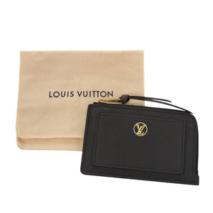 未使用 ルイ ヴィトン ポルトカルト ロウキー M14550 レザー ブラック カードケース コインケース 黒 LV 1823【中古】LOUIS VUITTON