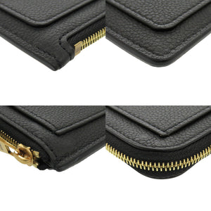 未使用 ルイ ヴィトン ポルトカルト ロウキー M14550 レザー ブラック カードケース コインケース 黒 LV 1823【中古】LOUIS VUITTON