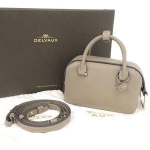 新品同様 デルボー クールボックス ナノ レザー Tourterelle I - Ivory 2WAY ハンドバッグ ショルダーバッグ 1837【中古】DELVAUX