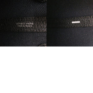 新品同様 エルメス ガーデンパーティTPM トワルミリタリー ネゴンダ ブラック シルバー金具 D刻印(2019年製) ハンドバッグ 黒 1850【中古】HERMES