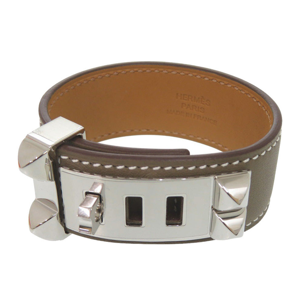 未使用 エルメス コリエドシアン24 スイフト エトゥープ シルバー金具 K刻印(2025年製) ブレスレット 1862【中古】HERMES