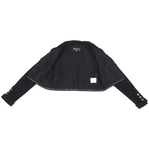 美品 シャネル ツイードショート P71896V63586 コットン シルク ポリアミド ブラック 黒 テーラードジャケット 1865【中古】CHANEL