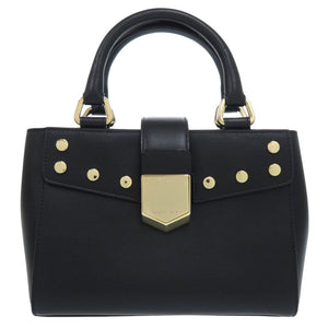 美品 ジミーチュウ ロケット スタッズ 2WAY レザー ブラック ハンドバッグ ショルダーバッグ 1873【中古】JIMMY CHOO