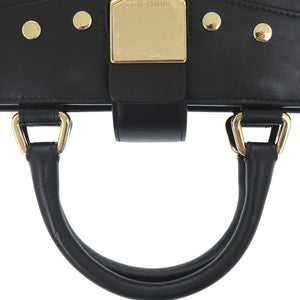 美品 ジミーチュウ ロケット スタッズ 2WAY レザー ブラック ハンドバッグ ショルダーバッグ 1873【中古】JIMMY CHOO