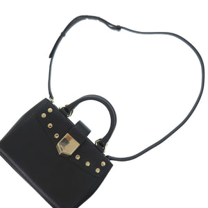 美品 ジミーチュウ ロケット スタッズ 2WAY レザー ブラック ハンドバッグ ショルダーバッグ 1873【中古】JIMMY CHOO