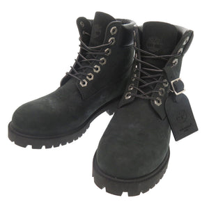 美品 ルイ ヴィトン × Timberland 6-IN アンクルブーツ サイズ7 ヌバックレザー レザー ブラック ブーツ 黒 LV 1896【中古】LOUIS VUITTON メンズ