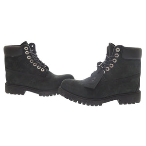 美品 ルイ ヴィトン × Timberland 6-IN アンクルブーツ サイズ7 ヌバックレザー レザー ブラック ブーツ 黒 LV 1896【中古】LOUIS VUITTON メンズ