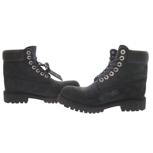 美品 ルイ ヴィトン × Timberland 6-IN アンクルブーツ サイズ7 ヌバックレザー レザー ブラック ブーツ 黒 LV 1896【中古】LOUIS VUITTON メンズ