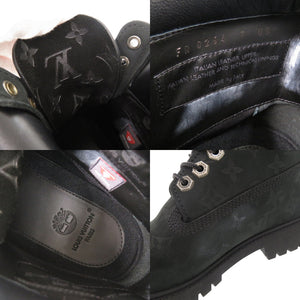 美品 ルイ ヴィトン × Timberland 6-IN アンクルブーツ サイズ7 ヌバックレザー レザー ブラック ブーツ 黒 LV 1896【中古】LOUIS VUITTON メンズ