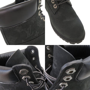 美品 ルイ ヴィトン × Timberland 6-IN アンクルブーツ サイズ7 ヌバックレザー レザー ブラック ブーツ 黒 LV 1896【中古】LOUIS VUITTON メンズ