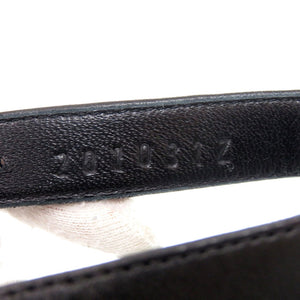 新品同様 エルメス アンクルストラップ チャンキーヒール 20103IZ レザー ウッド ブラック サンダル 1897【中古】HERMES