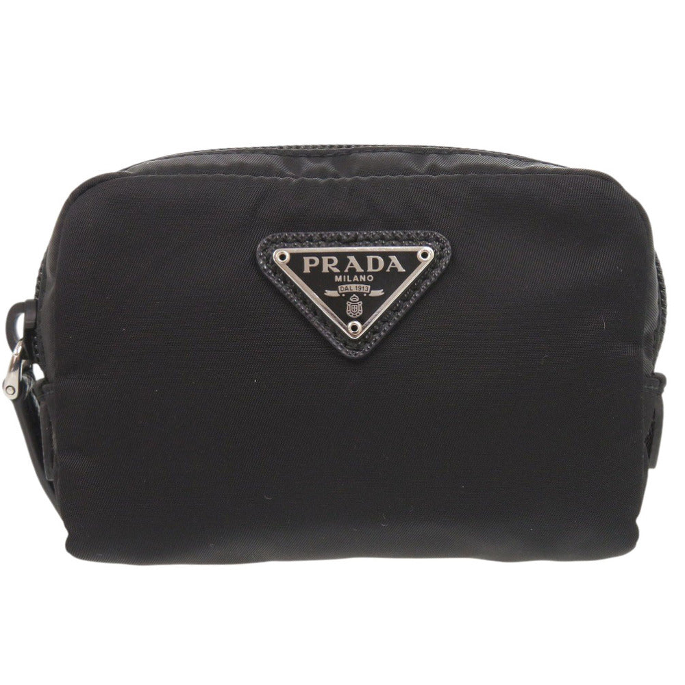 未使用 プラダ マイクロ Re-Nylon ポーチ ナイロン ブラック 黒 1906【中古】PRADA