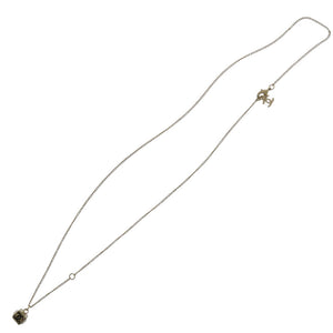 新品同様 シャネル ココマークキューブ CCロゴ ABE819 ネックレス ラインストーン GP クリスタル B25C ブラック ゴールド 1908【中古】CHANEL