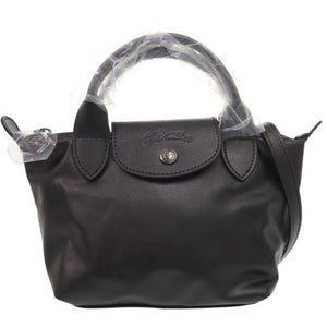 未使用 ロンシャン ル プリアージュ エクストラ XS 2WAY ショルダー Le Pliage Xtra レザー ブラック ハンドバッグ 1946【中古】Longchamp