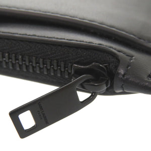 未使用 サンローランパリ POUCH TINY レザー ブラック ポーチ クラッチバッグ 黒 1968【中古】SAINT LAURENT PARIS