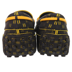 未使用 トッズ ゴンミーノ GOMMINO NUOVO LACC.FIBRA TRIO NQO ドライビングシューズ XRM0EO0CQ90NQO01XC 合成繊維 ブラック イエロー レザーシューズ 1969【中古】TOD’S