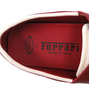 新品同様 トッズ for Ferrari フェラーリ ドライビングシューズ ゴンミーニ CITY GOMMINO TOP SIDER BARCA XRMOLROL2708AG 159K レザー レッド 赤 レザーシューズ 1972【中古】TOD’S