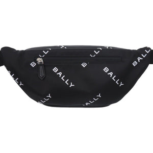 未使用 バリー ロゴ ナイロン ブラック ウエストバッグ 黒 1977【中古】BALLY