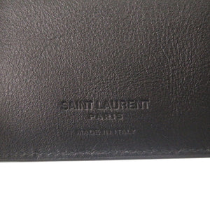 未使用品 サンローランパリ パテントレザー ブラック 二つ折り財布 札入れ 黒 1980【中古】SAINT LAURENT PARIS