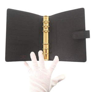 ベタ無し 新品同様 ルイ ヴィトン アジェンダMM エピ R20042 ノワール 手帳カバー 黒 LV 1983【中古】LOUIS VUITTON