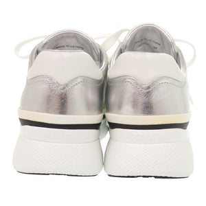未使用 プラダ 厚底 サイズ37 レザー シルバー スニーカー 2026【中古】PRADA
