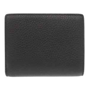 新品同様 フルラ CAMELIA S COMPACT WALLET カメリア レザー ブラック 二つ折り財布 黒 2029【中古】Furla