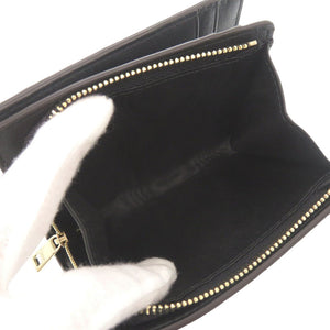 新品同様 フルラ CAMELIA S COMPACT WALLET カメリア レザー ブラック 二つ折り財布 黒 2029【中古】Furla